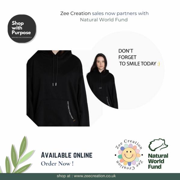 Black Hoodie – “Don’t Forget to Smile” Edition - Image 3